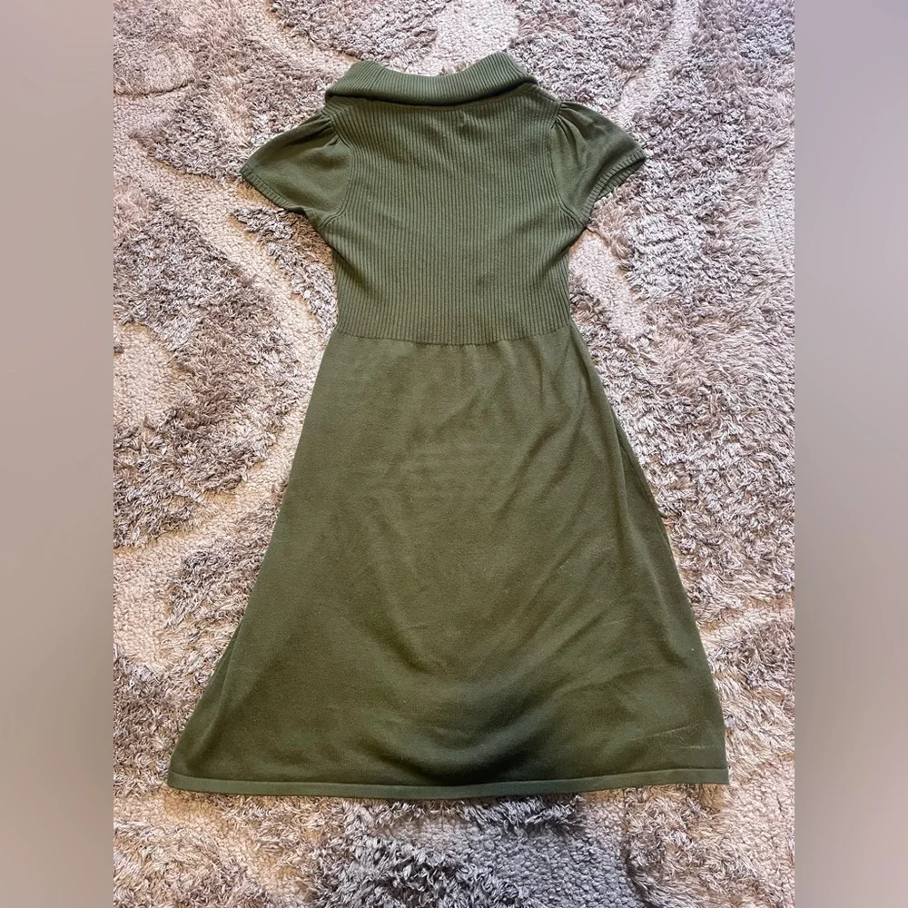 Calvin Klein Olive Green Turtleneck Sweater Dress in Women’s Large - Picture 3 of 9